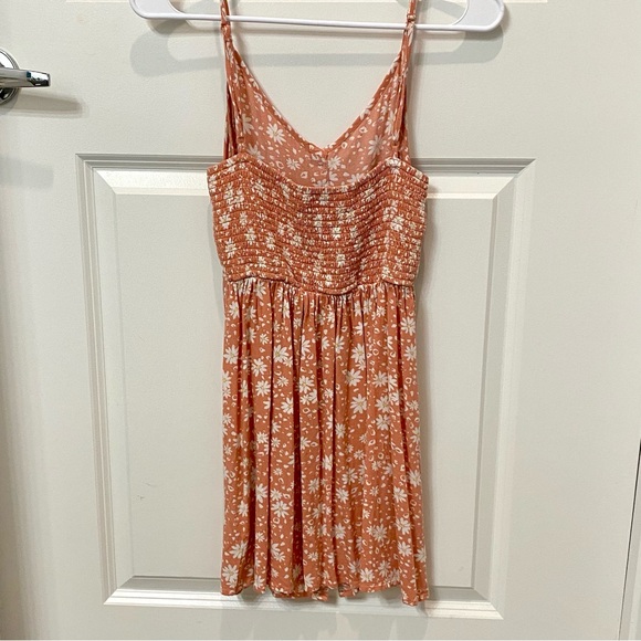 Aerie Floral Button-Down Dress - Peach, Small - Picture 2 of 2